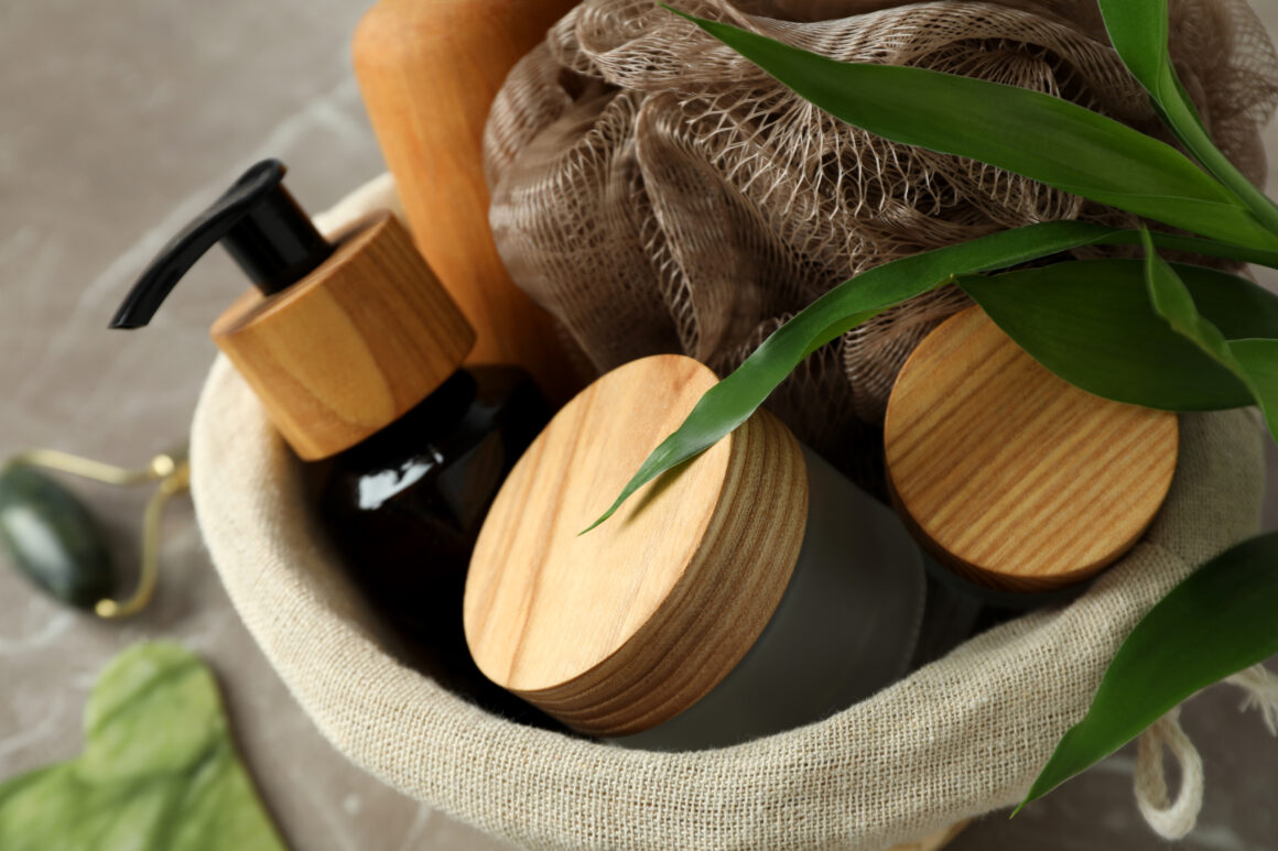 a basket of hair products for fine hair